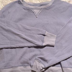 Blue long sleeve textured shirt from target